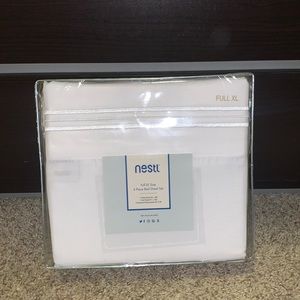 NWT Nestl Full XL 4 Piece Bed Sheet Set, White